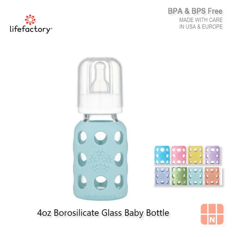 Lifefactory 4oz Glass Baby Bottle