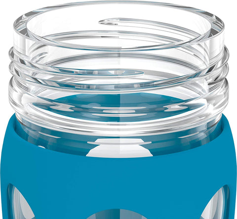 Glass Water Bottle with Silicone Sleeve and Classic Cap