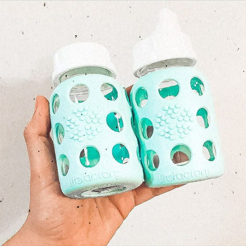 Lifefactory 4oz Glass Baby Bottle