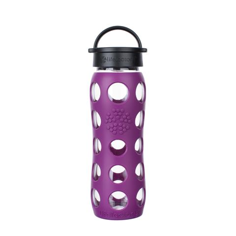 Glass Water Bottle with Silicone Sleeve and Classic Cap