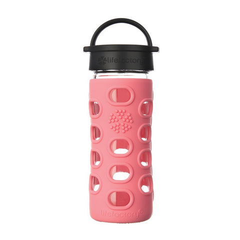 Glass Water Bottle with Silicone Sleeve and Classic Cap