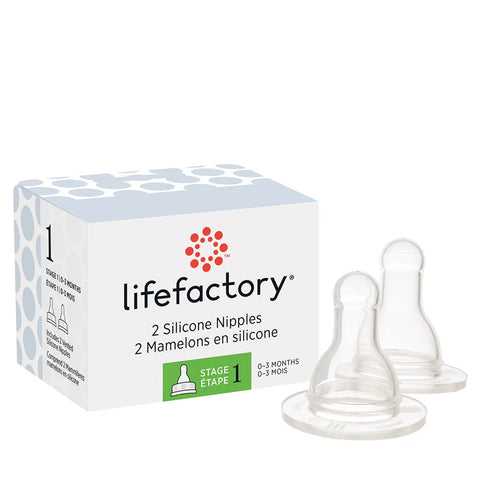 Silicone Nipples 2-Pack - Stage 1 (0-3 mos)