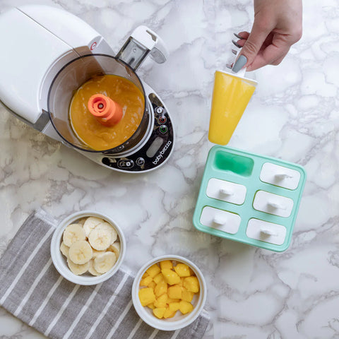 Mango + banana + butternut squash = yummy popsicles!