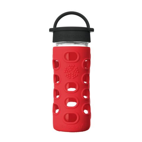 Glass Water Bottle with Silicone Sleeve and Classic Cap