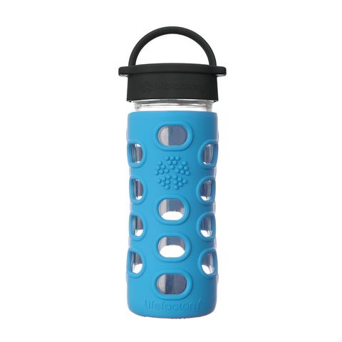 Glass Water Bottle with Silicone Sleeve and Classic Cap