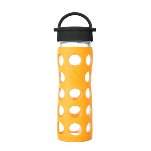Glass Water Bottle with Silicone Sleeve and Classic Cap