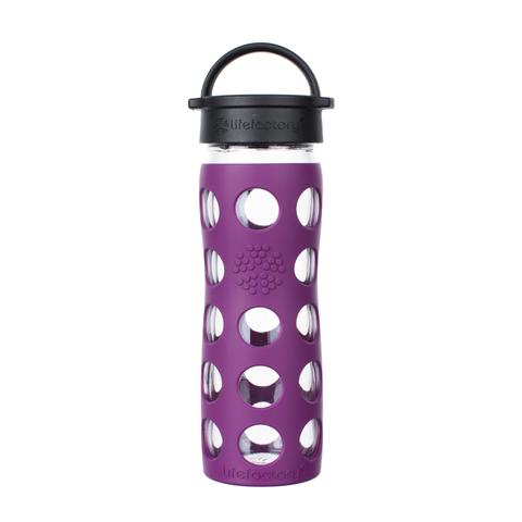 Glass Water Bottle with Silicone Sleeve and Classic Cap