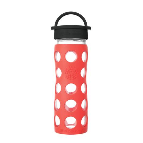 Glass Water Bottle with Silicone Sleeve and Classic Cap