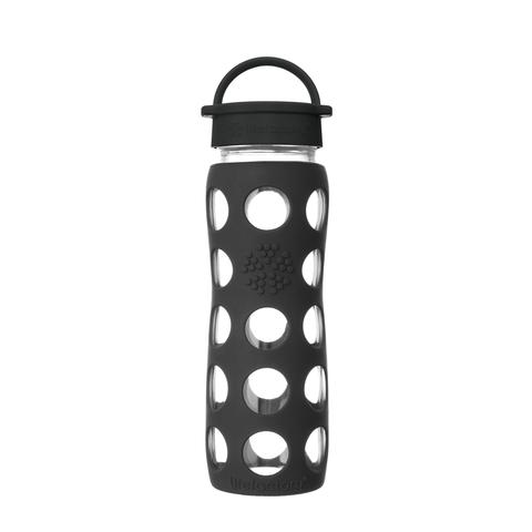 Glass Water Bottle with Silicone Sleeve and Classic Cap