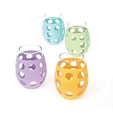 11oz Wine Glass with Silicone Sleeve - 4 pack set