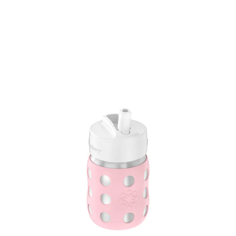 8oz Stainless Steel Baby Bottle Pivot Straw Cap