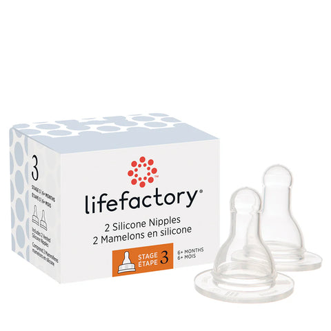 Silicone Nipples 2-Pack - Stage 3 (6+ mos)